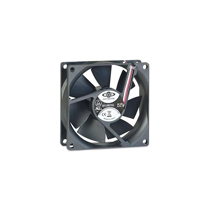 Ventola 80x80 inter-tech fan 80mm bulk 3 pin nero [88885181]
