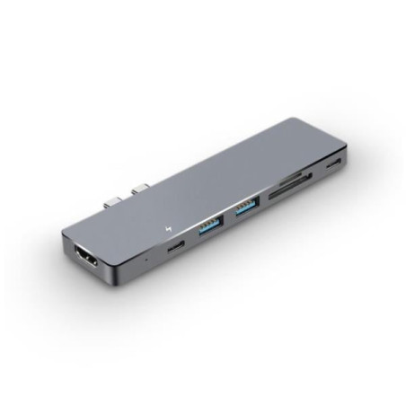 Hub usb nilox 7 in 1 usb-c multiporte per macbook [nlx-2tc-hubapp]