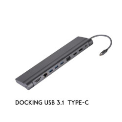 Hub usb 3.1 nilox tipo-c usb/sd/rj45/dp/hdmi oro [nlx-tc-dock1]