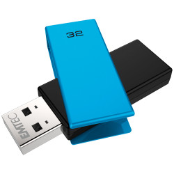 Pen drive 32gb emtec c350 brick 2.0 nero/blu [ecmmd32gc352]