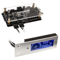 Frontalino multifunzione lamptron tc20 pci rgb led controller e ventole