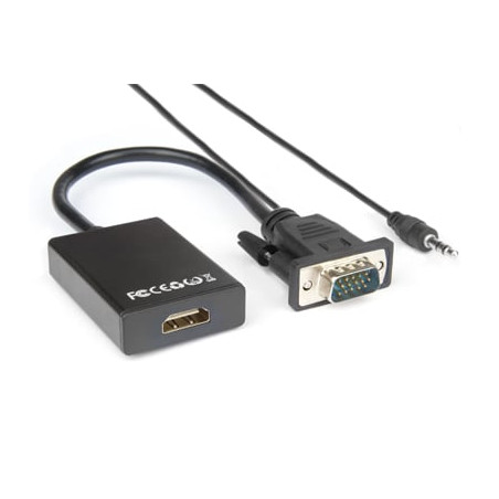 Cavo hamlet vga a hdmi f jack 3.5mm [xvavga-hdma]