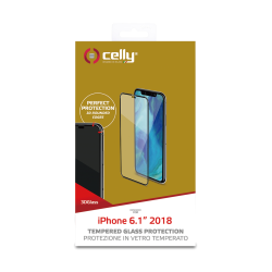 Vetro proteggischermo celly 3d glass per iphone xr nero [3dglass998bk]