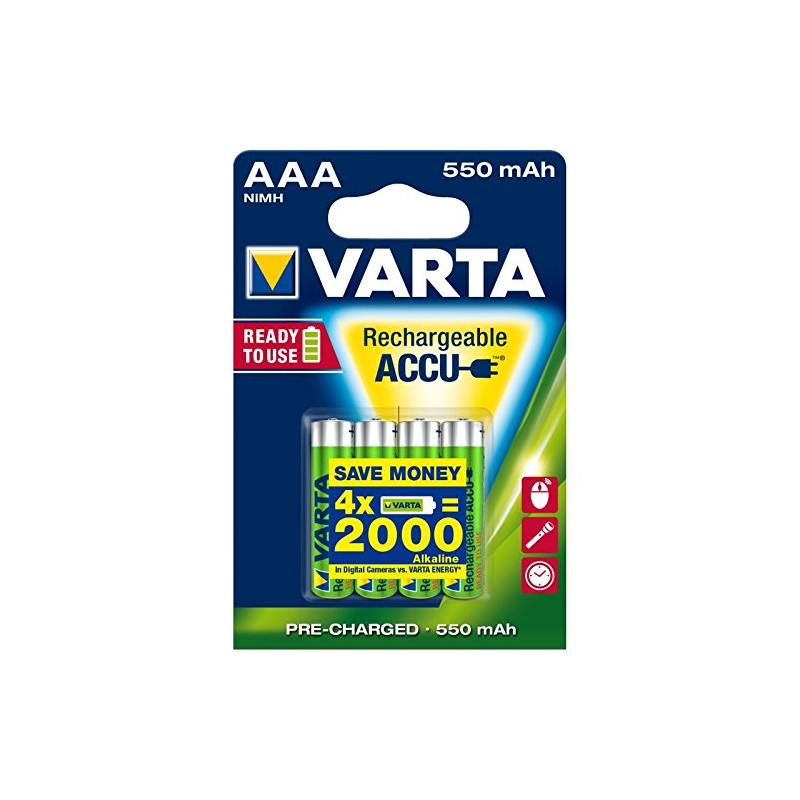 Pile ricaricabili varta cf4 aaa 550mah [56743101404]