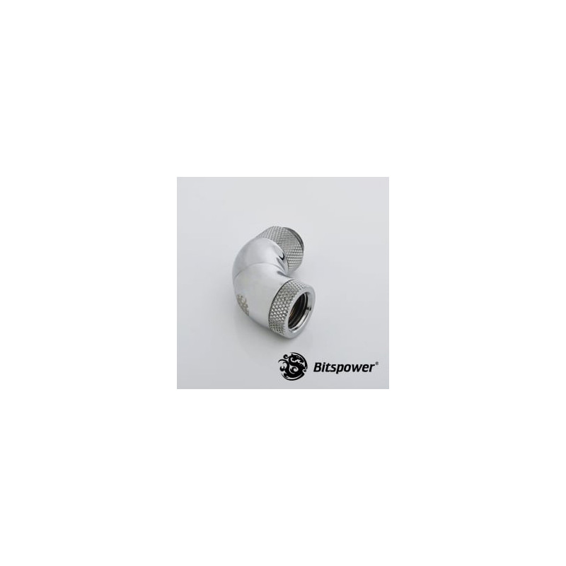 Adattatore bitspower 90 grad 2x g1/4" 3x ruotabile argento