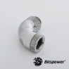 Adattatore bitspower 90 grad 2x g1/4" 3x ruotabile argento