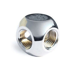 Adattatore watercooling bitspower 3x ig 1/4" nero lucido