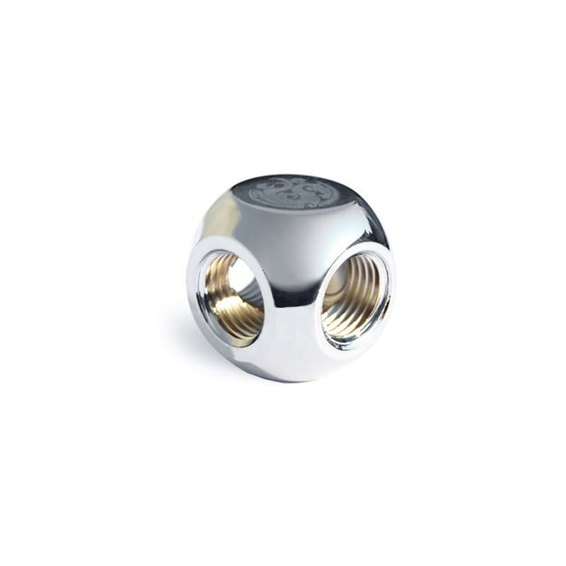 Adattatore watercooling bitspower 3x ig 1/4" nero lucido