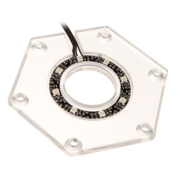 Serbatoio esagonale bitspower 48w trasparente/rgb