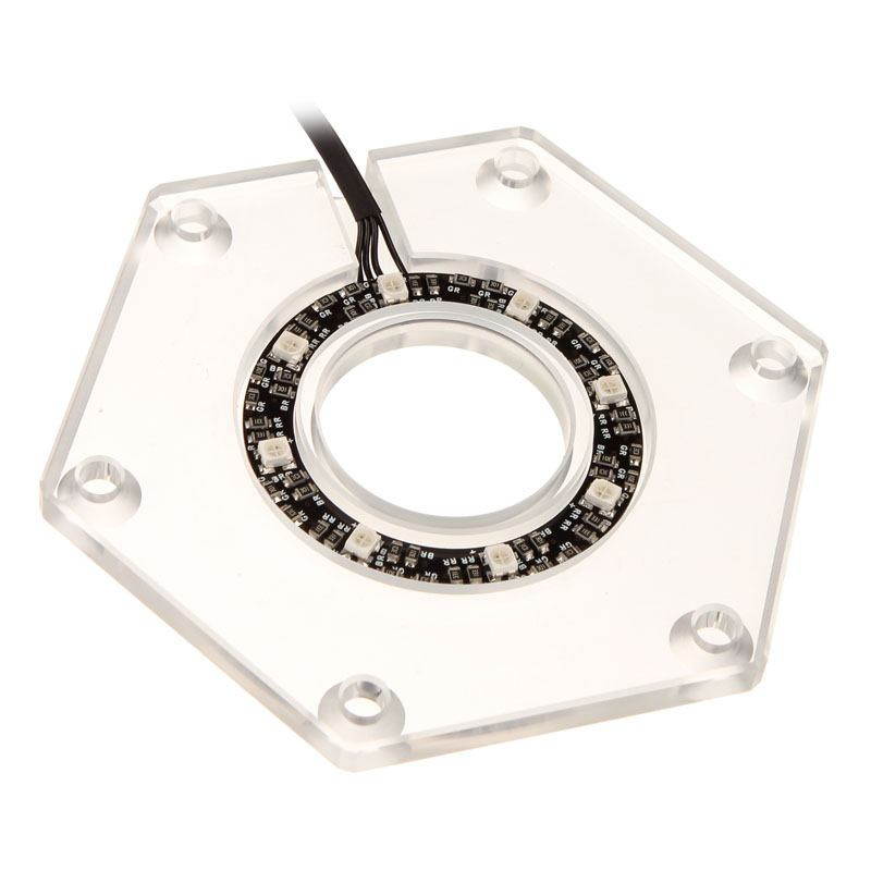 Serbatoio esagonale bitspower 48w trasparente/rgb