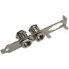 Staffa per slot koolance pci 2 passanti g1/4" argento
