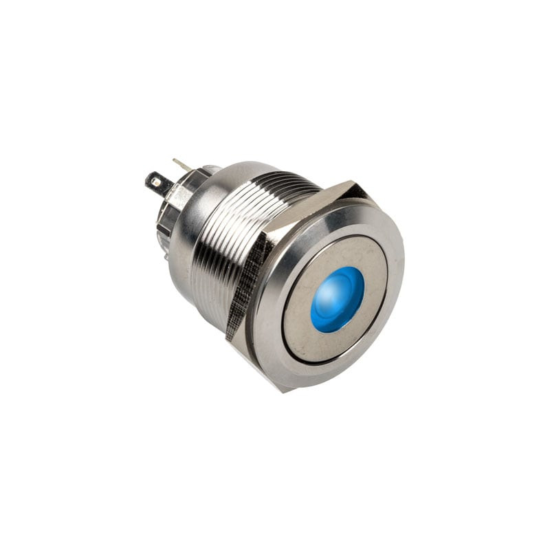 Pulsante dimastech 25mm, silverline dot - rgb