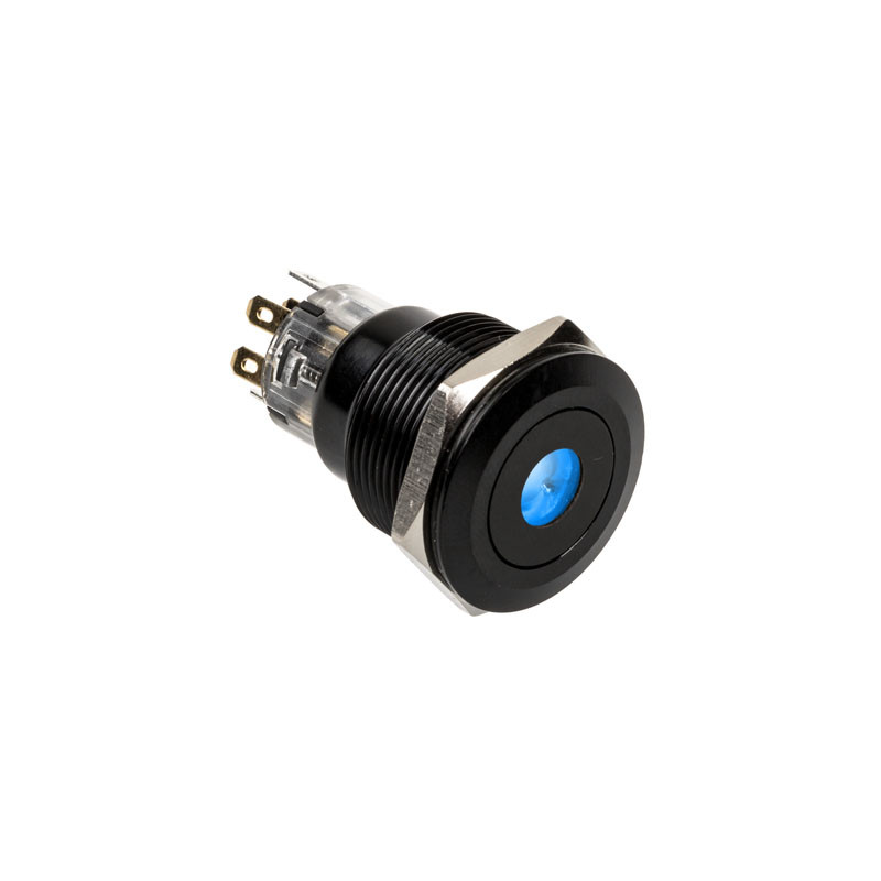 Pulsante dimastech 22mm, blackline dot - rgb