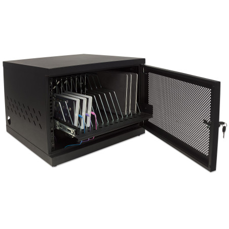 Armadietto professionale techly per ricarica 14 tablet e smartphone