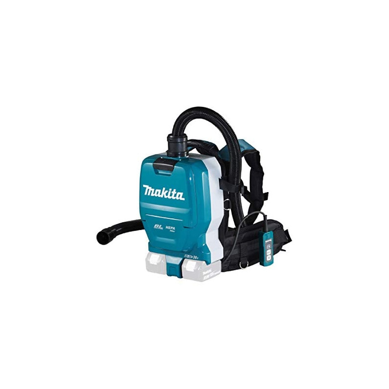 Aspirapolvere a zaino makita dvc261zx15 2x18v blu [dvc261zx15]
