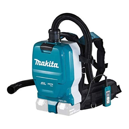 Aspirapolvere a zaino makita dvc261zx15 2x18v blu [dvc261zx15]