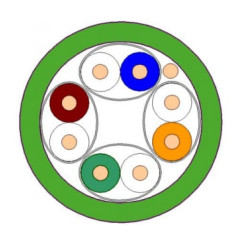 Cavo di rete in matassa leviton u/utp cat.6a cca 500m verde [ac6u-cca-500gn]