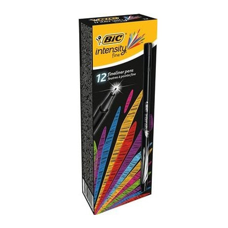 Confezione bic fineliner intensity fine 0.4mm 12 pezzi nero [942069]