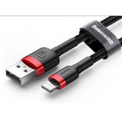 Cavo baseus calklf-c19 (lightning m - usb 2.0 m 2m nero/rosso)