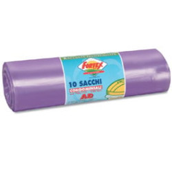 Sacchi immondizia fortex 70x110cm 120 lt hd viola 10 pz [2006viola]