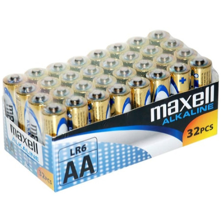 Pile alcaline maxell - stilo lr6 aa, pacco da 32 [790261]