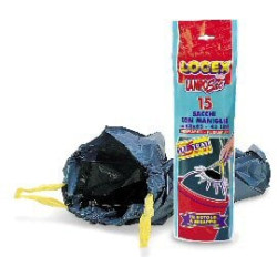 Sacchi immondizia logex 53x65 43 lt con maniglie 15 pz [632da]