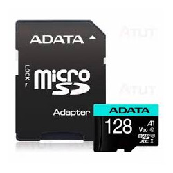 128gb scheda microsdxc adata premierpro uhs1 u3 v30 a2 + adattatore