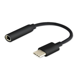 Adattatore audio savio ak-35/b usb-c mini jack 3.5mm nero