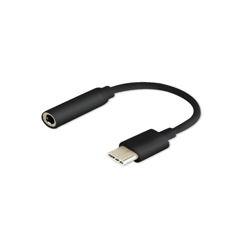 Adattatore audio savio ak-35/b usb-c mini jack 3.5mm nero