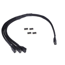 Cavo splitter alphacool a y rgb da 4 pin a 3x 4 pin 30cm nero [18538]