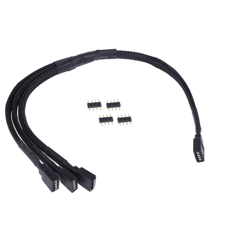 Cavo splitter alphacool a y rgb da 4 pin a 3x 4 pin 30cm nero [18538]