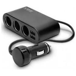 Adattatore accendisigari auto savio 3uscite nero [sa-024]