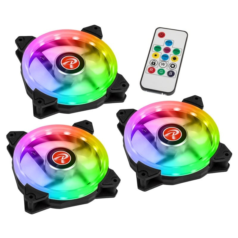 Ventola 120x120mm raijintek iris 12 arcobaleno a-rgb led 3pz
