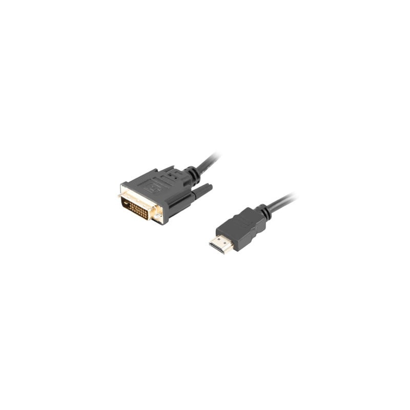 Cavo lanberg hdmi(m)-dvi-d(m) 1.8m dual link nero [aklagvh00000037]