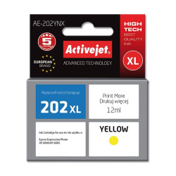 Cartuccia activejet per epson 202xl h44010 12ml giallo [ae-202ynx]