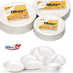 Piatti monouso dopla ovali biodegradabili 50 pz [010249]