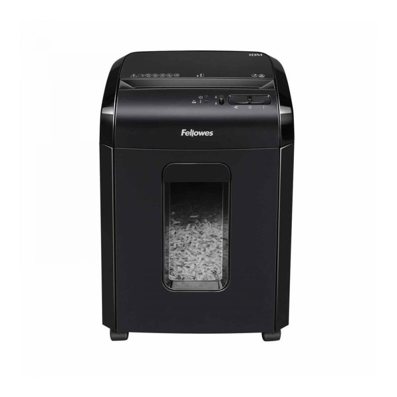 Distruggi documenti fellowes 10m 2x12mm nero [4630601]