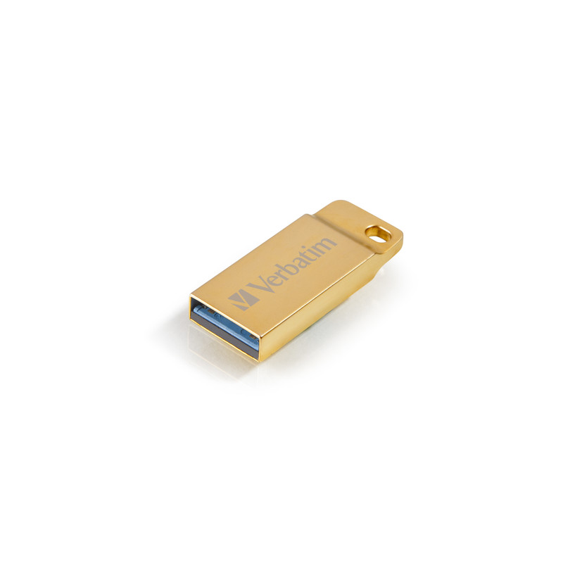 Pen drive 64gb verbatim usb 3.0 con portachiavi oro