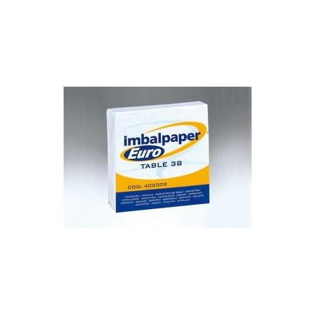 Tovaglioli monouso imbalpaper 38x38cm bianchi euro 2 veli 50 pz[404270]