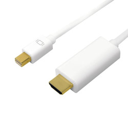 Cavo logilink mini displayport a hdmi, 4k, white, 3m [cv0124]