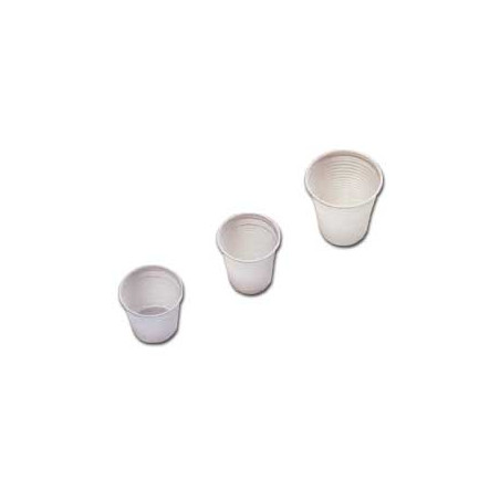 Bicchieri monouso dopla 80 cc bianco da caffe 100 pz [02063]