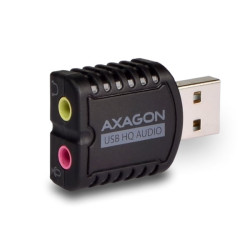 Adattatore axagon usb2.0 stereo hq audio nero [ada-17]