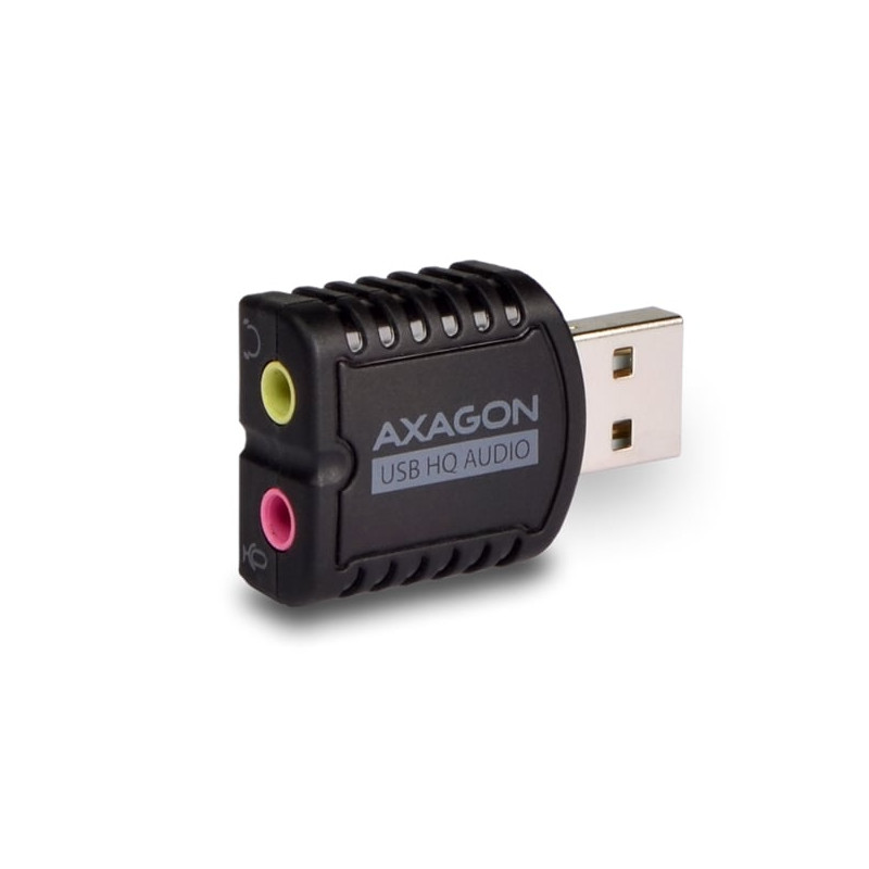 Adattatore axagon usb2.0 stereo hq audio nero [ada-17]