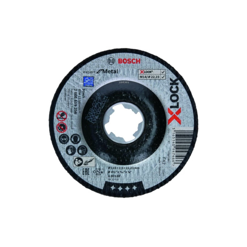 Disco da taglio bosch x-lock cutting disc efm 115x2,5mm [2608619256]