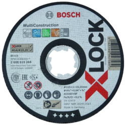 Disco da taglio bosch x-lock trennsch. 115x1,0mm multi material