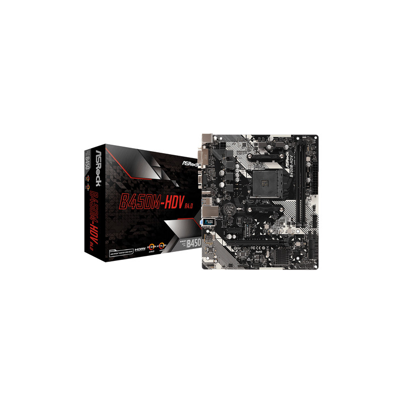 Scheda madre asrock am4 b450m-hdv uatx [b450m-hdv r4.0]