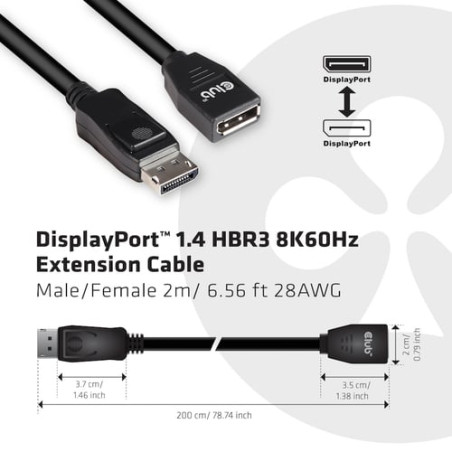 Cavo club3d displayport 1.4 [cac-1022]
