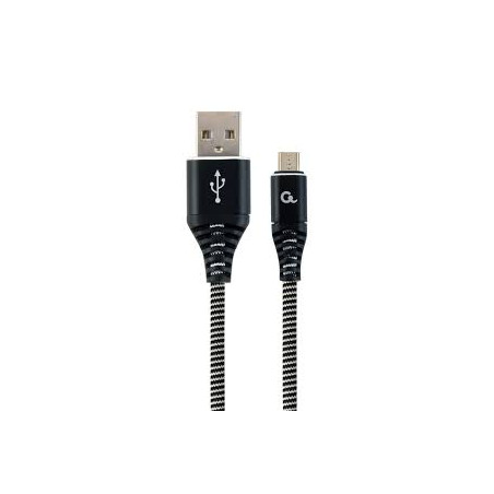 Cavo gembird premium cotton braided micro-usb charging and data