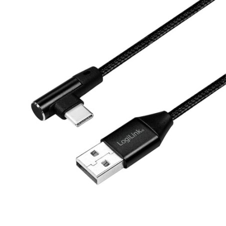Cavo logilink usb 2.0 cable usb-a male a usb-c (angolato