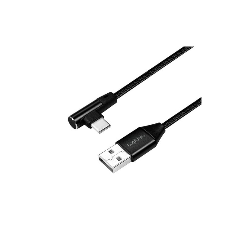 Cavo logilink usb 2.0 cable usb-a male to usb-c (angolato